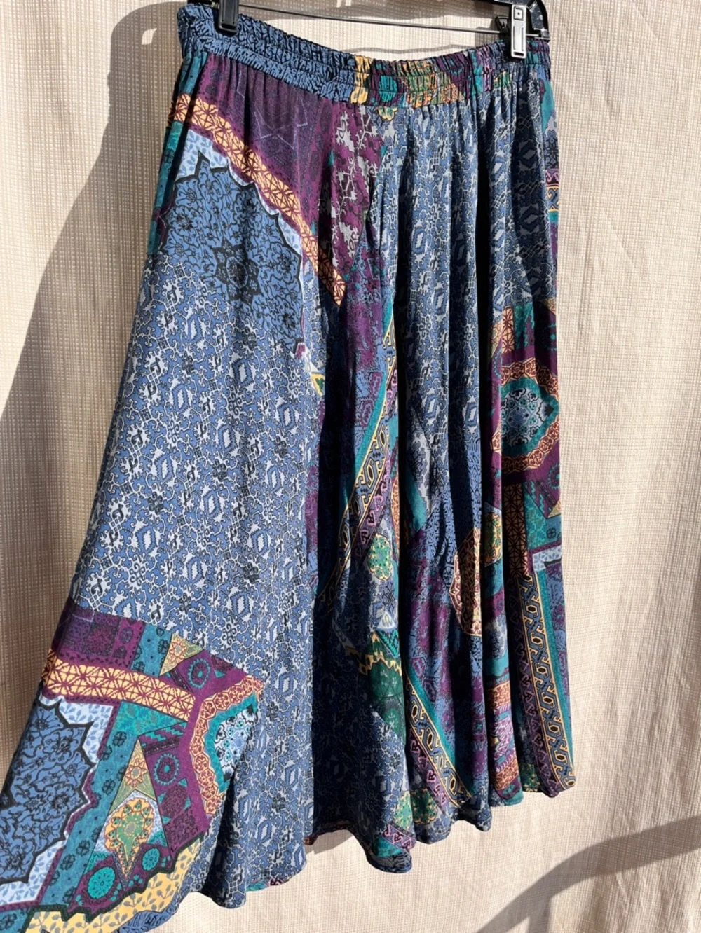 Vintage Patchwork Whimsigoth Carol Little Skirt Witchy Boho Festival - Picture 8 of 13